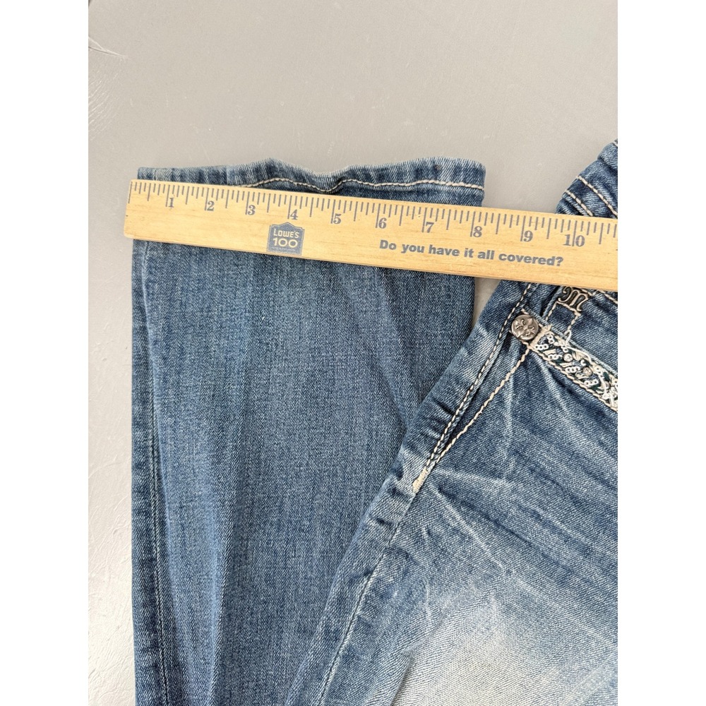 Miss Me Chloe Boot Jeans Womens 29 Medium Wash Sequin Embroidered M3273B MS59 - Picture 12 of 14